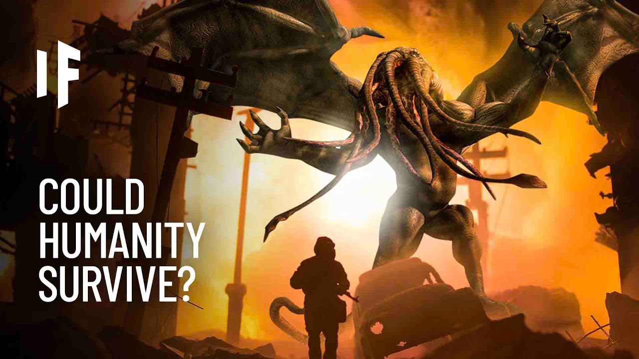 Cthulhu với xúc tu và đôi cánh lớn