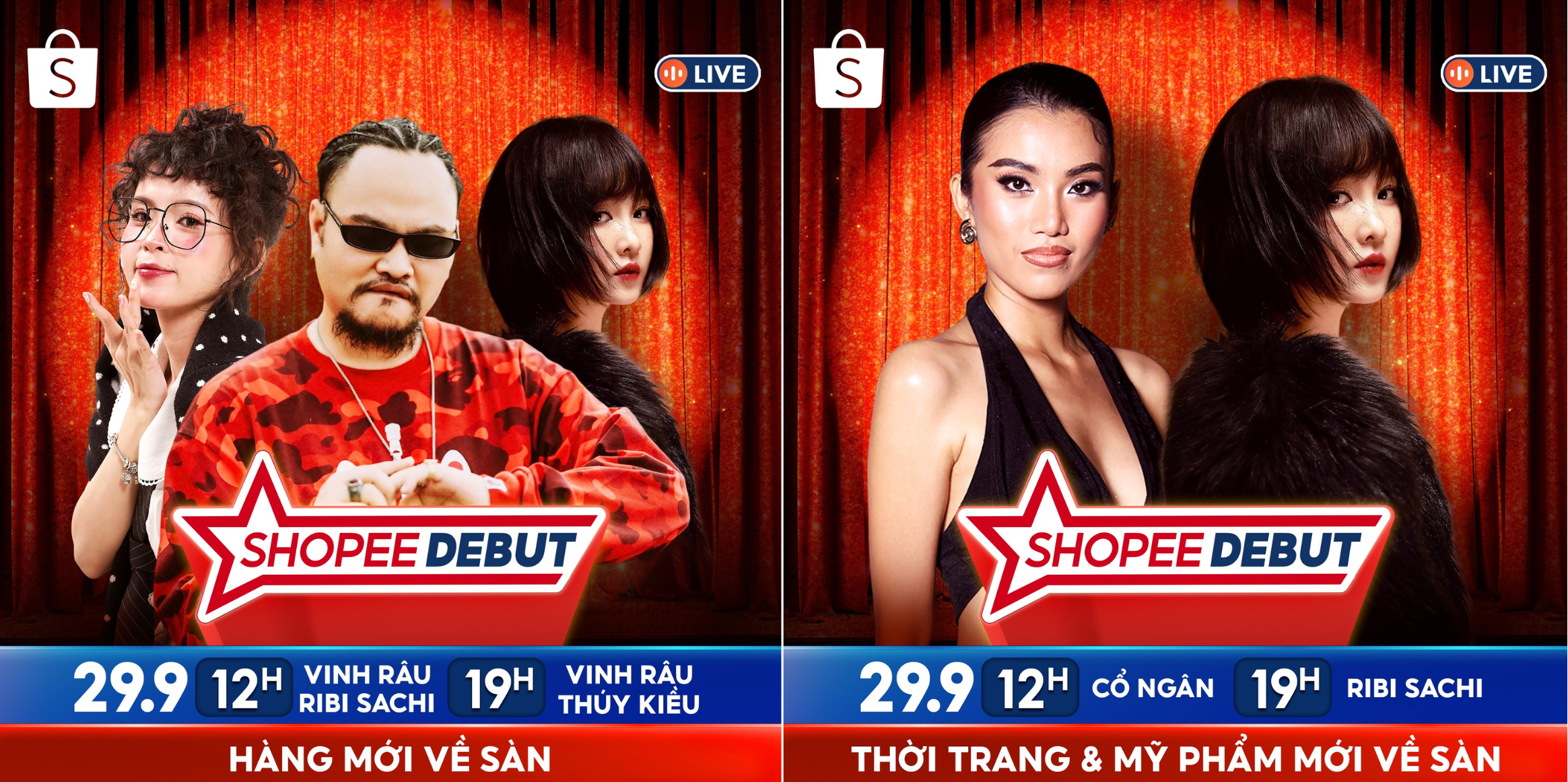 Dàn Debut Master gồm các KOL đình đám khuấy đảo hai phiên live lúc 12H và 19H ngày 29.9.