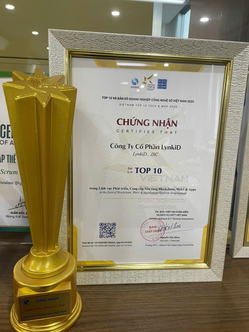 Tổng giám đốc phát biểu tại lễ vinh danh